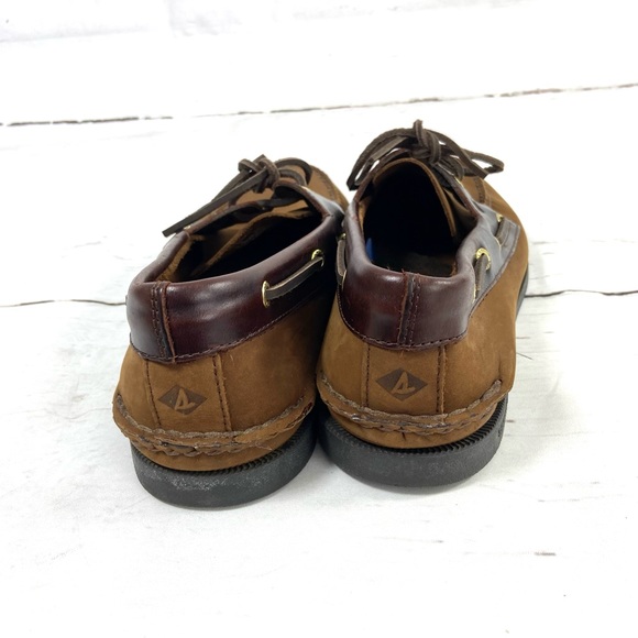 Sperry Top Sider Boat Shoes Men’s 13M Brown Leather Slip On - Picture 8 of 12